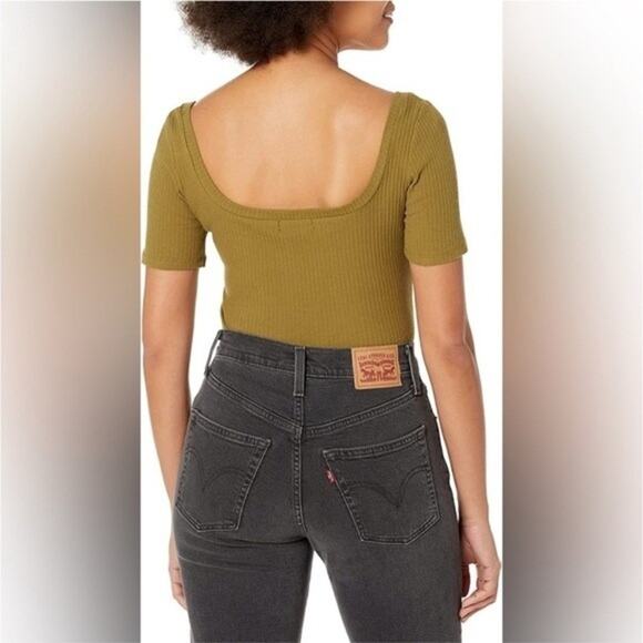 NWT n:PHILANTHROPY Langley Olive Green Ribbed Bodysuit Size S - Picture 9 of 11